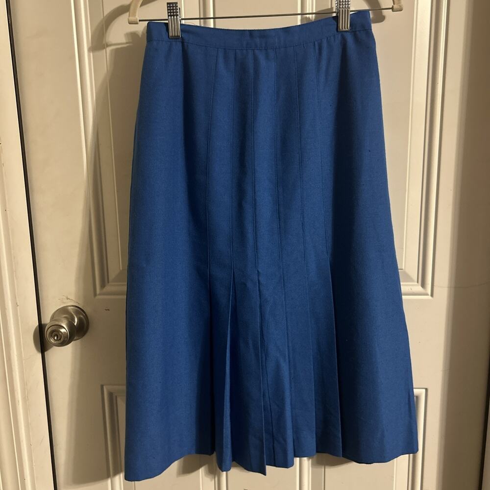 Haberdashery Collection by Personal Women’s Size 12 Blue A-line Pleated Skirt